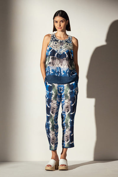 Silvana Embroidered Yoke Tank Top