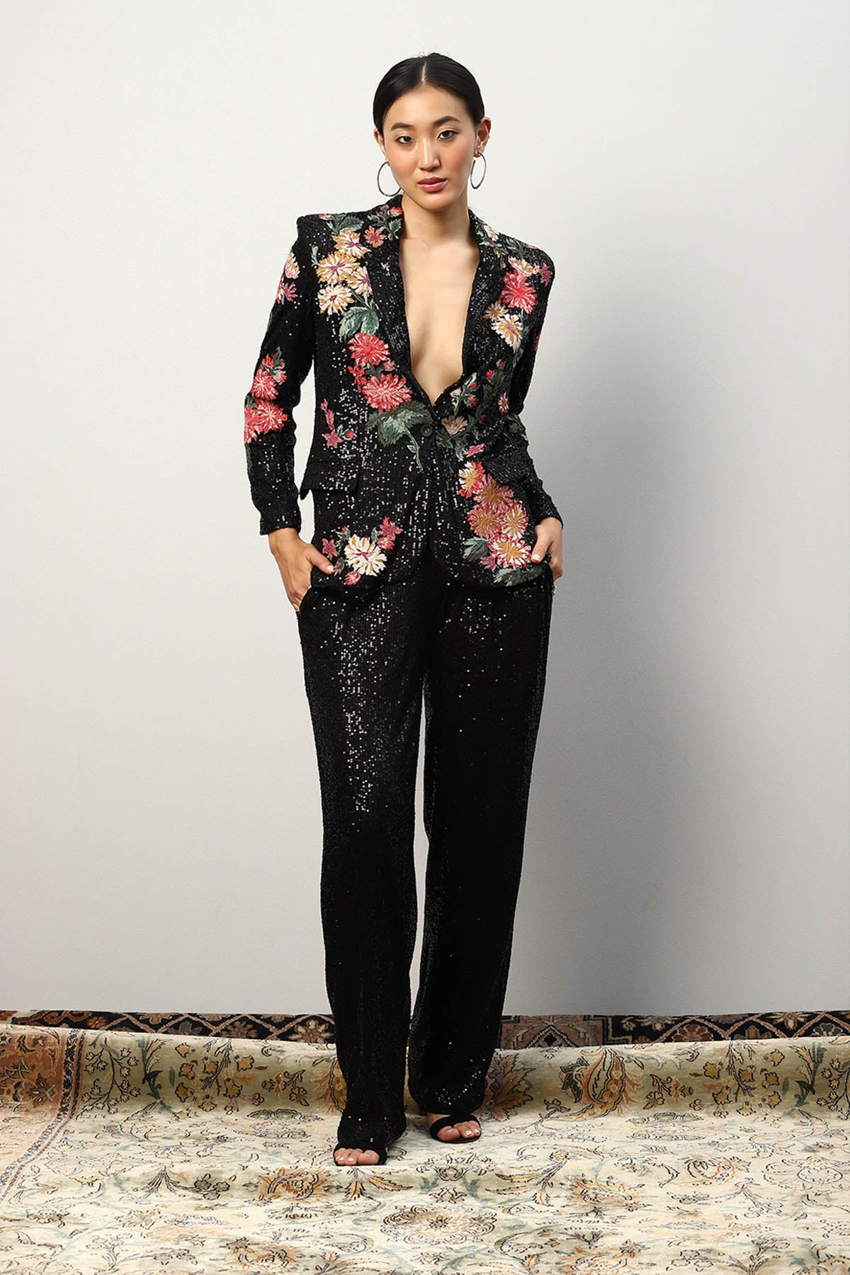 Koel Puri in Palermo 3D Embroidered Sequin Jacket