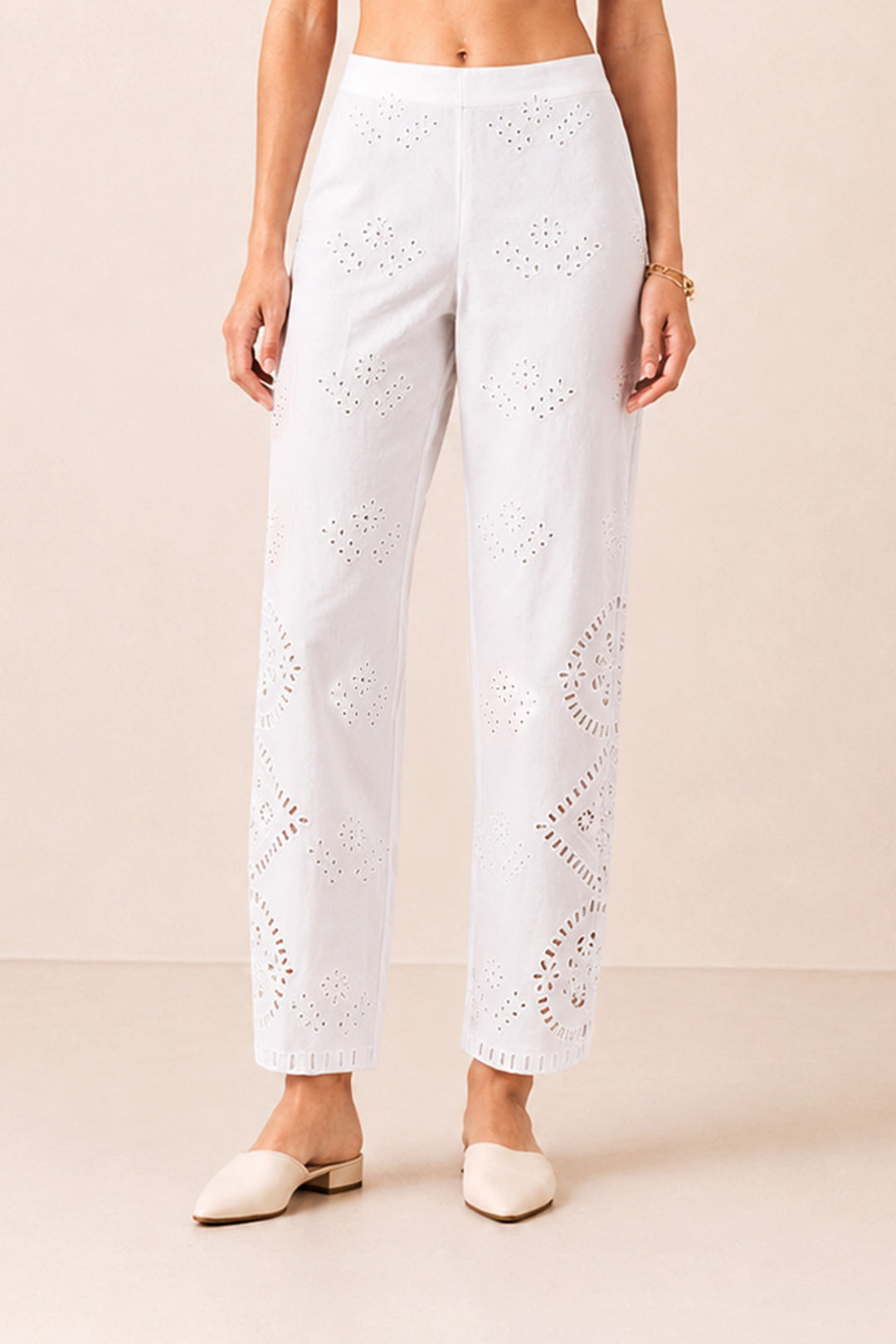 Varen White Lace Pants