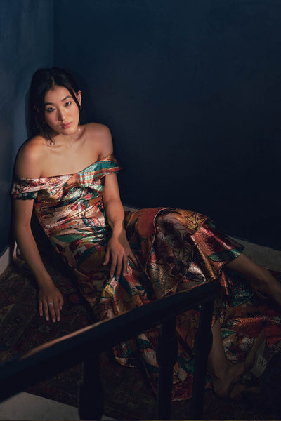 Shriya Saran in Renata Tiered Midi Dress