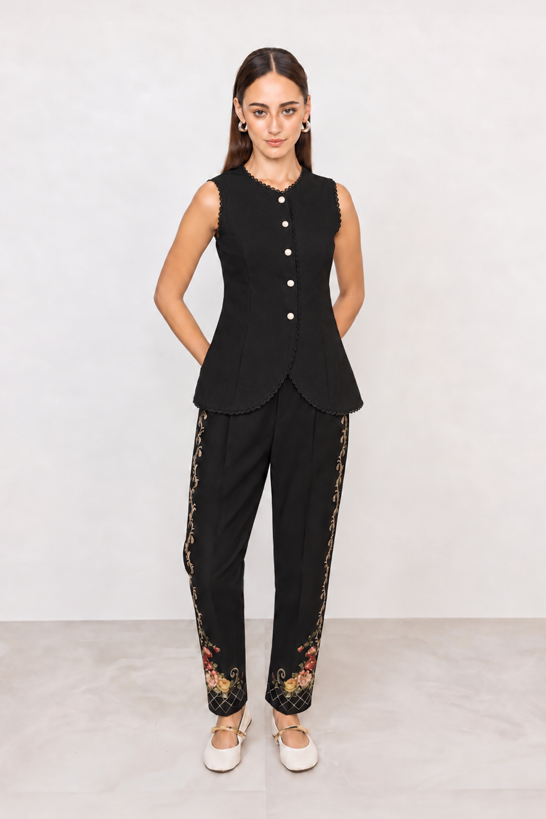 Lorienne Embroidered Pants