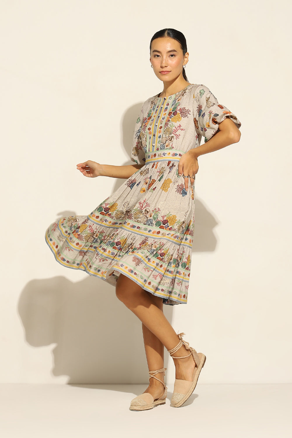 Sabina Bubble Sleeve Short Dress