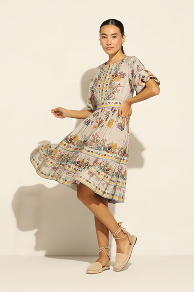 Sabina Bubble Sleeve Short Dress