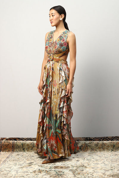 Delraaz in Aurelia Ruffled Maxi Dress
