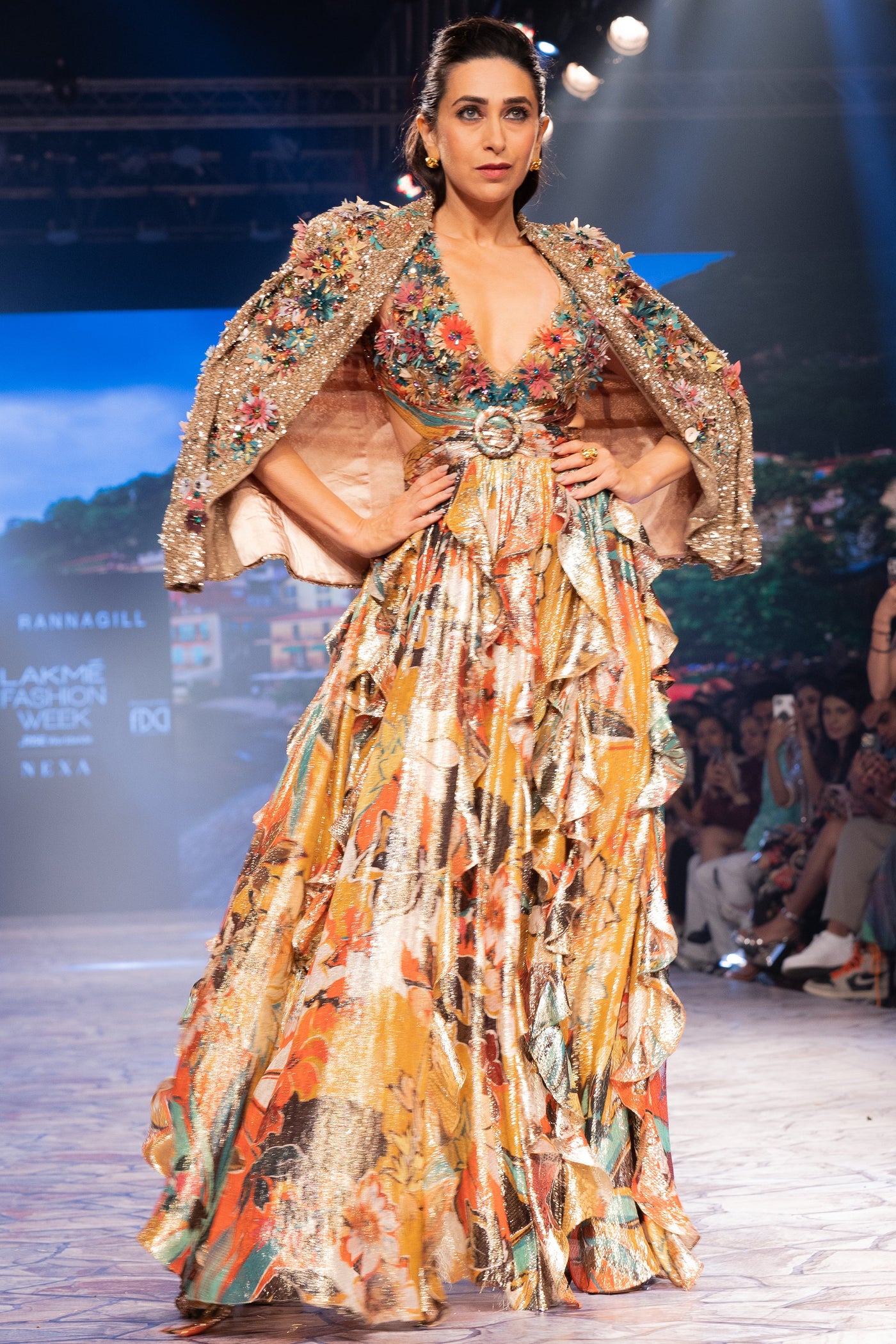 Delraaz in Aurelia Ruffled Maxi Dress