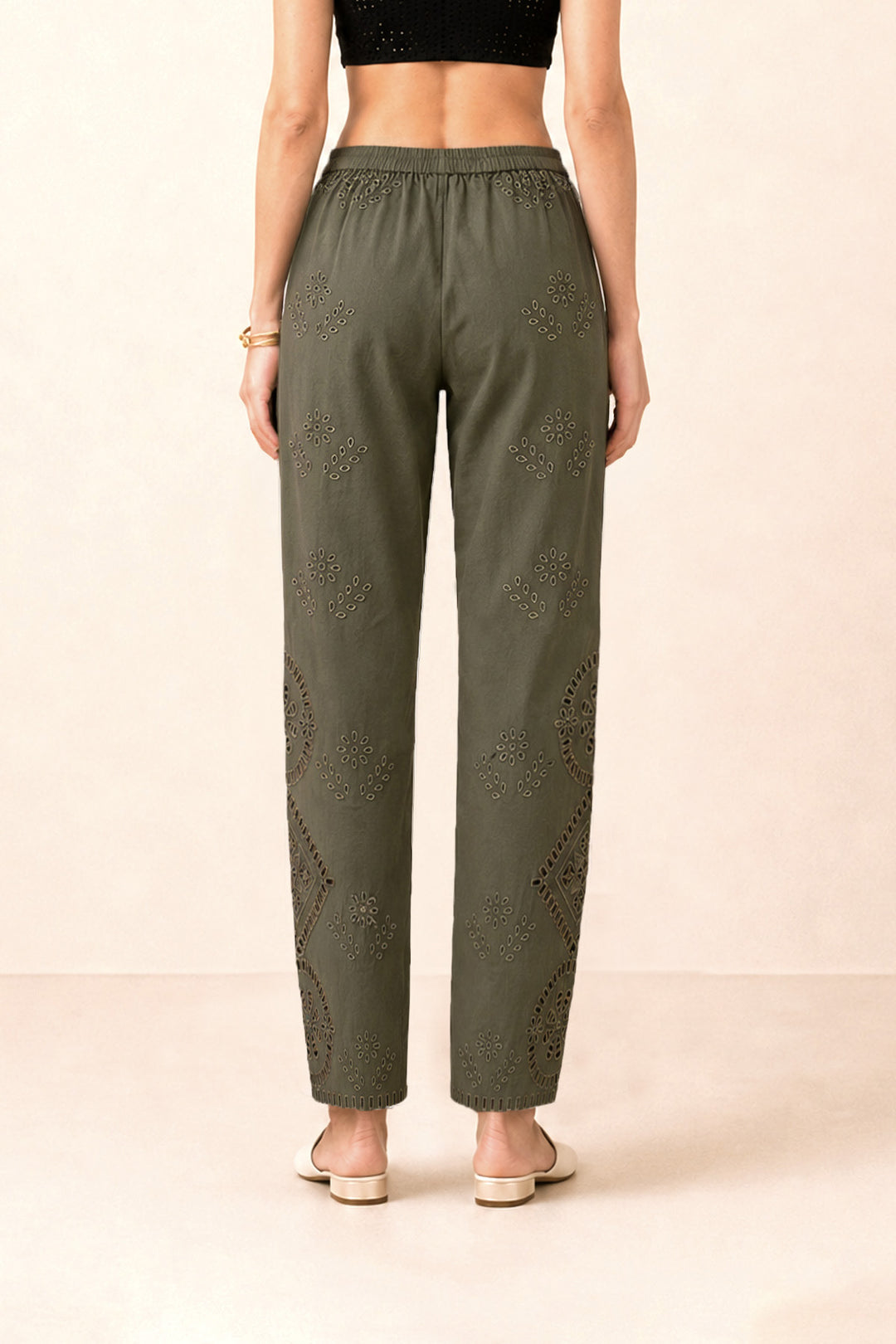 Avel Olive Lace Pants