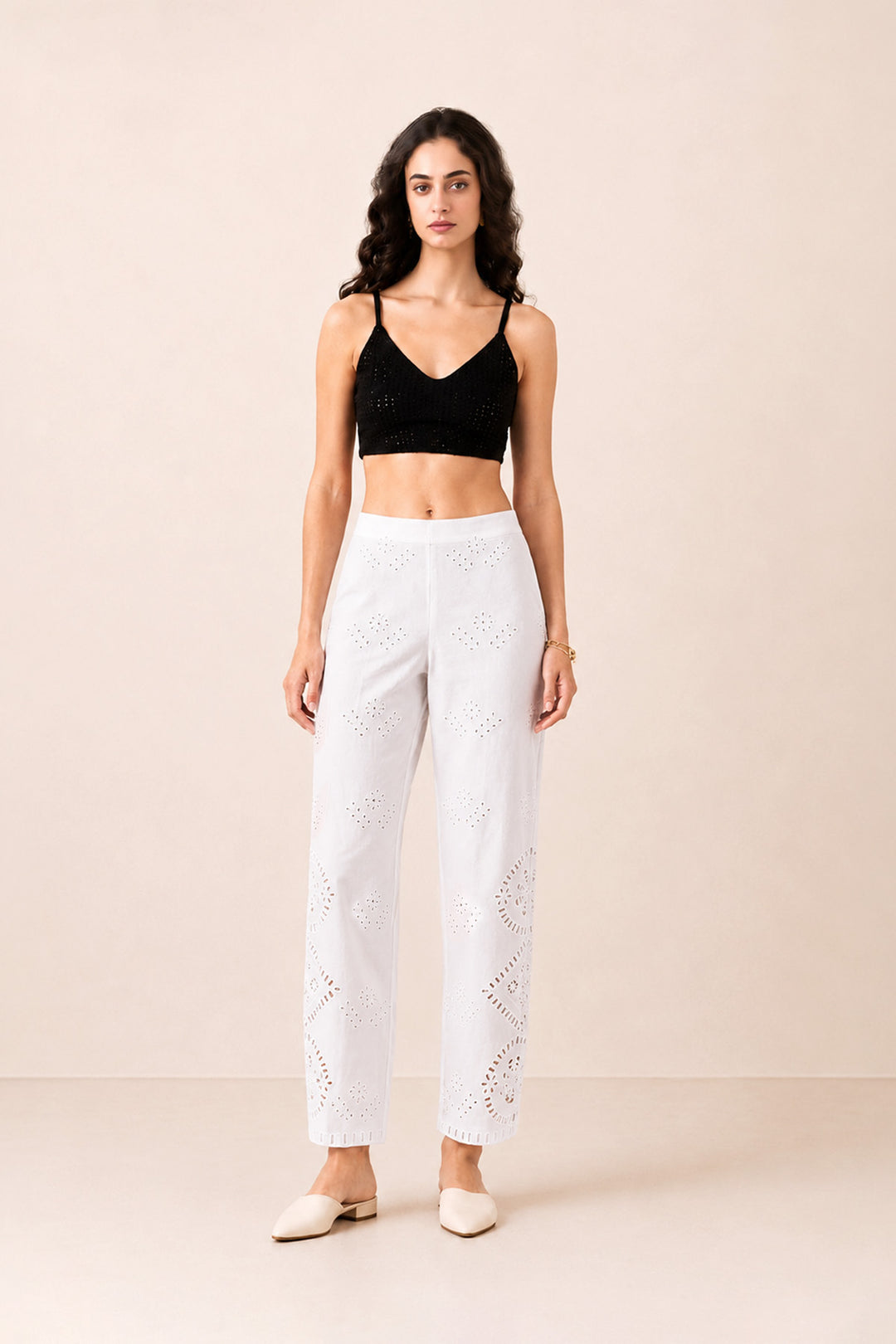 Varen White Lace Pants