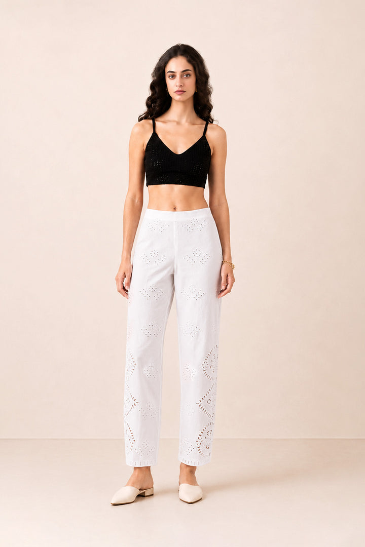 Varen White Lace Pants