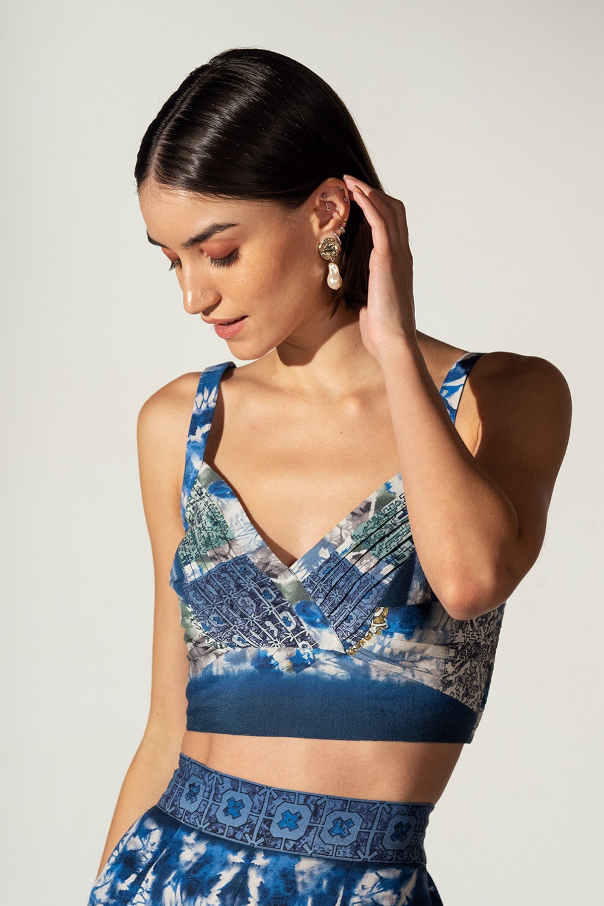 nitanshi goel in Kyla Pleated Bustier