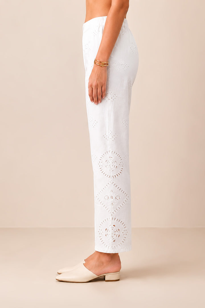 Varen White Lace Pants
