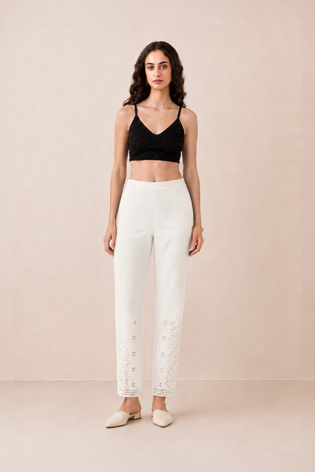 Adira White Lace Pants