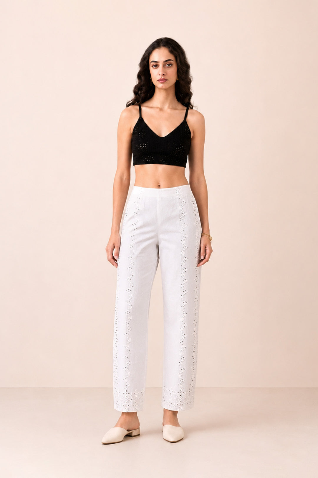 Noren White Lace Pants