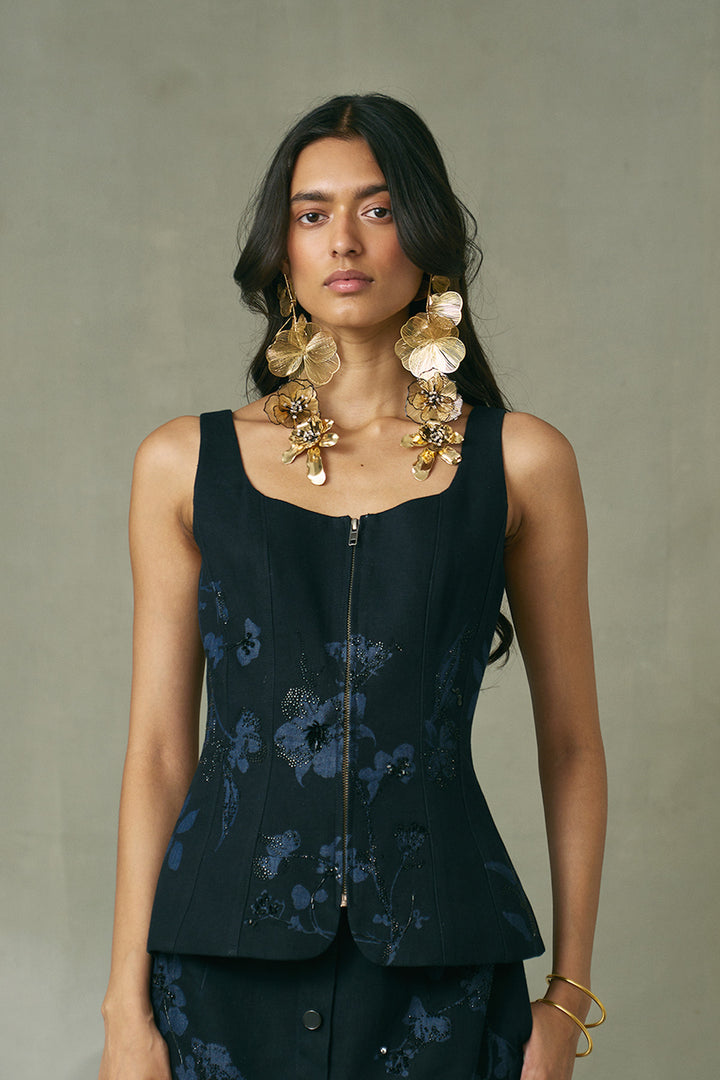 Elenor Front Zipper Waistcoat