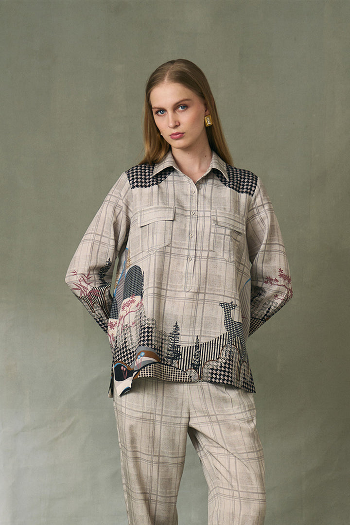 Vanya Pleated Collar Top