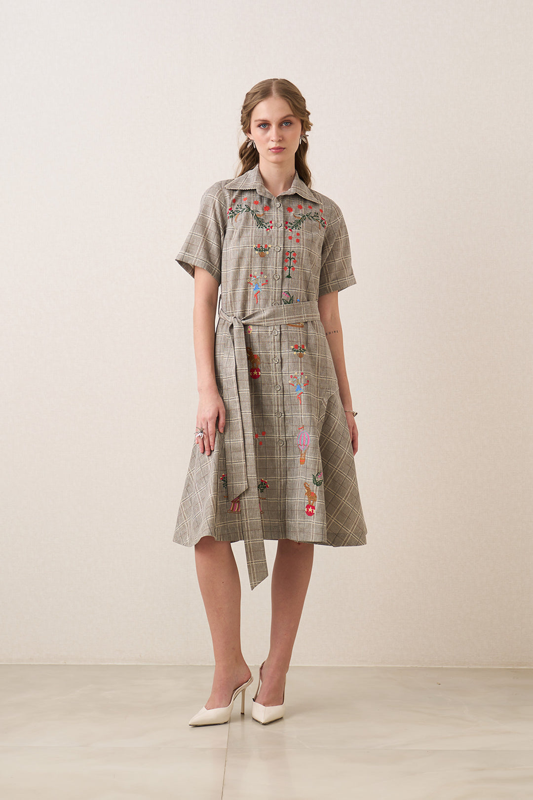 Mira Collared Midi Dress