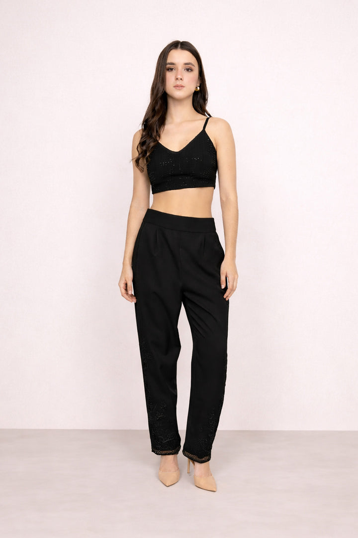Mae Black Lace Pants
