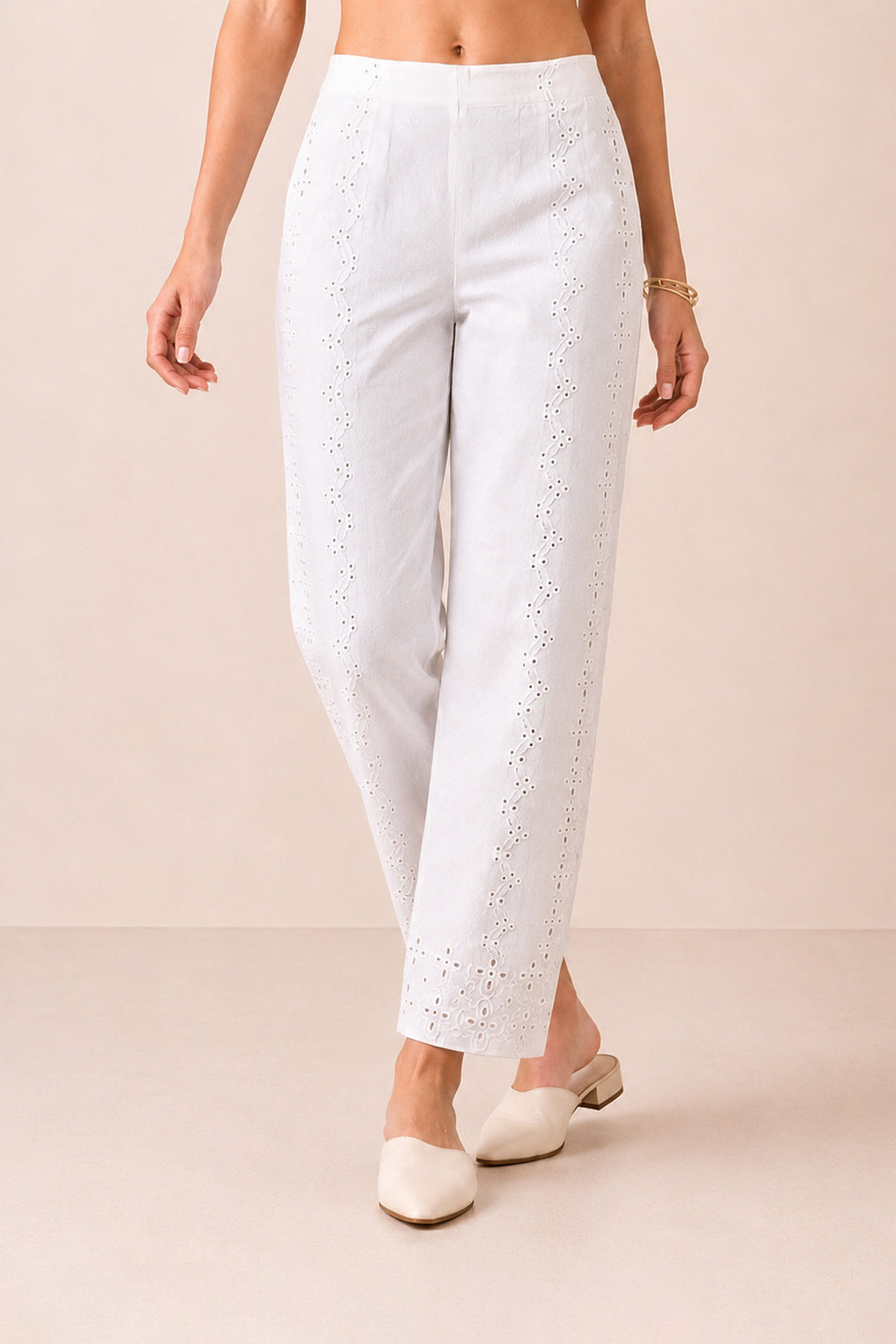 Noren White Lace Pants