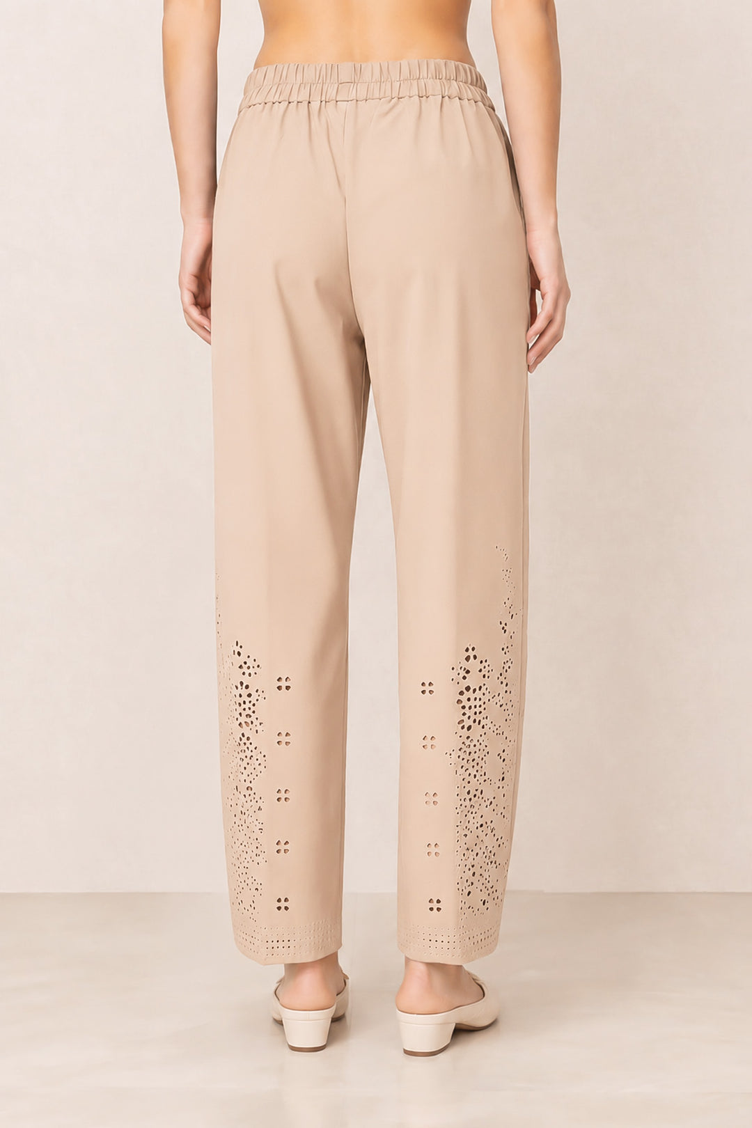 Yuna Beige Lace Pants