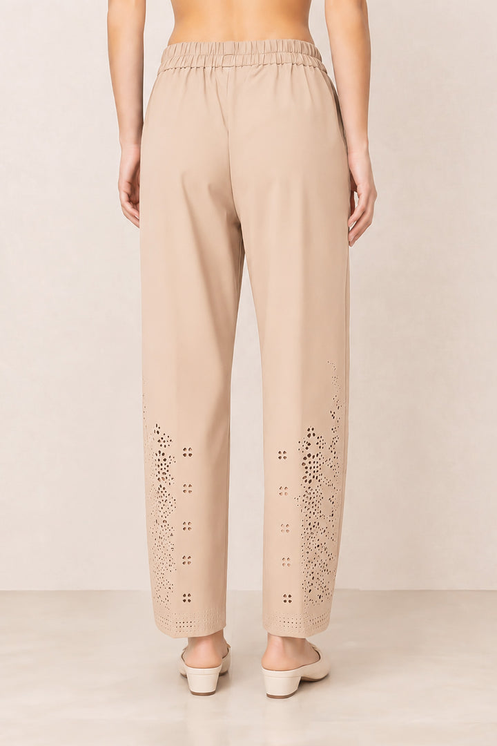 Yuna Beige Lace Pants