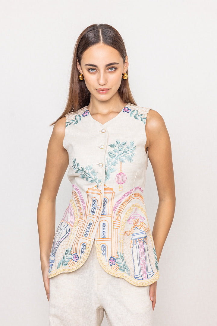 Avi Sleeveless Waist Coat