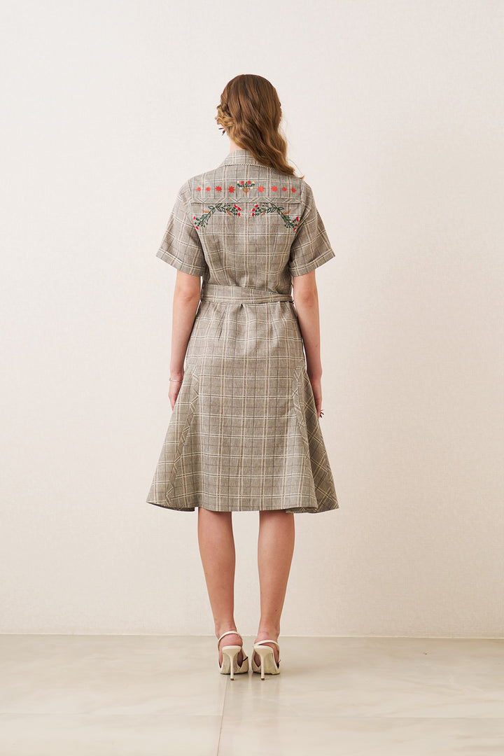 Mira Collared Midi Dress