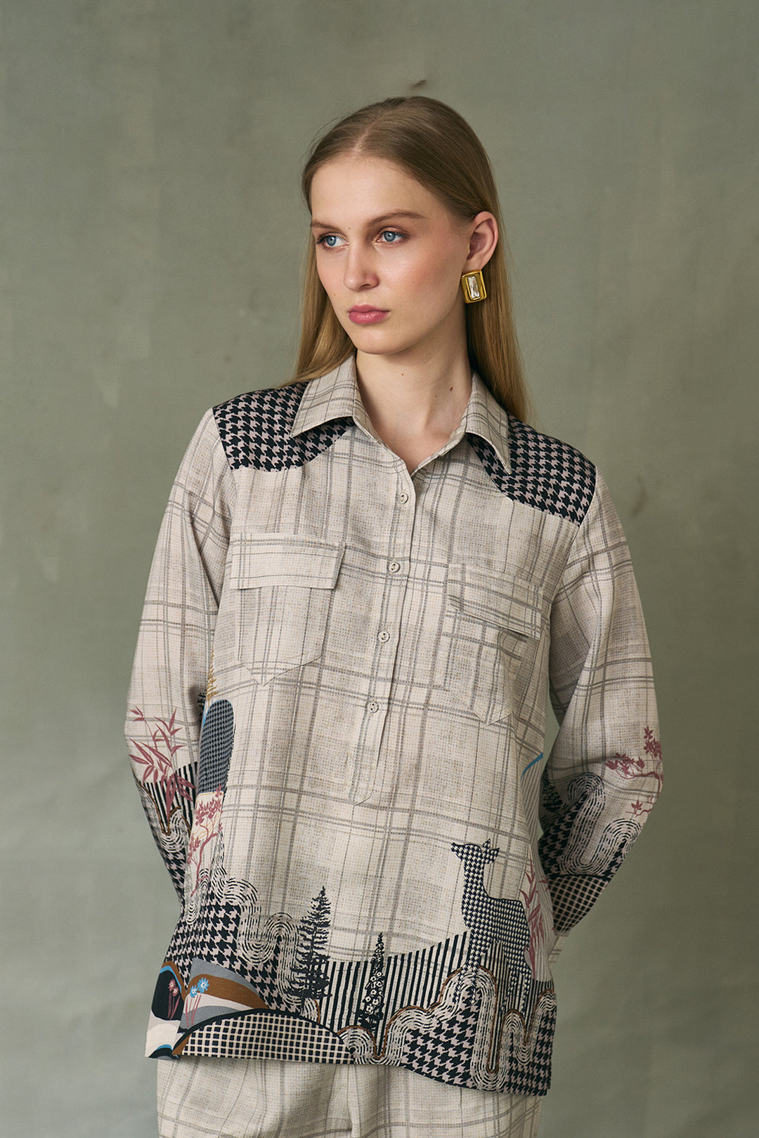 Vanya Pleated Collar Top