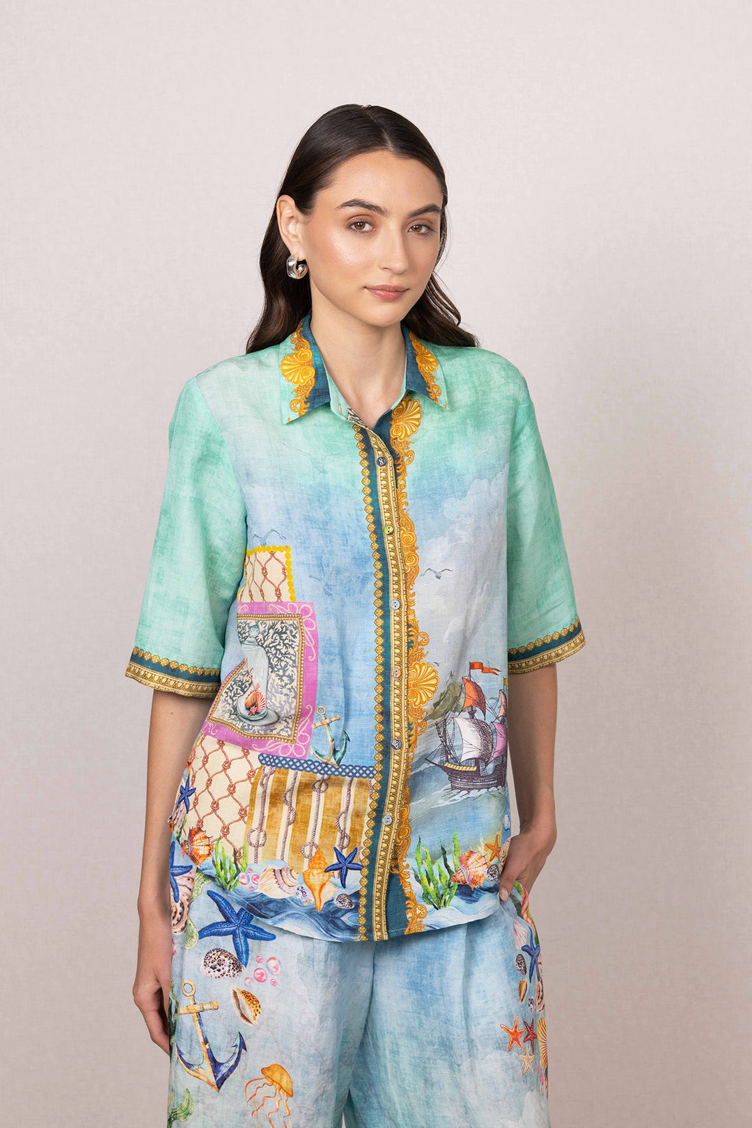 Asterina Buttondown Shirt and Pants