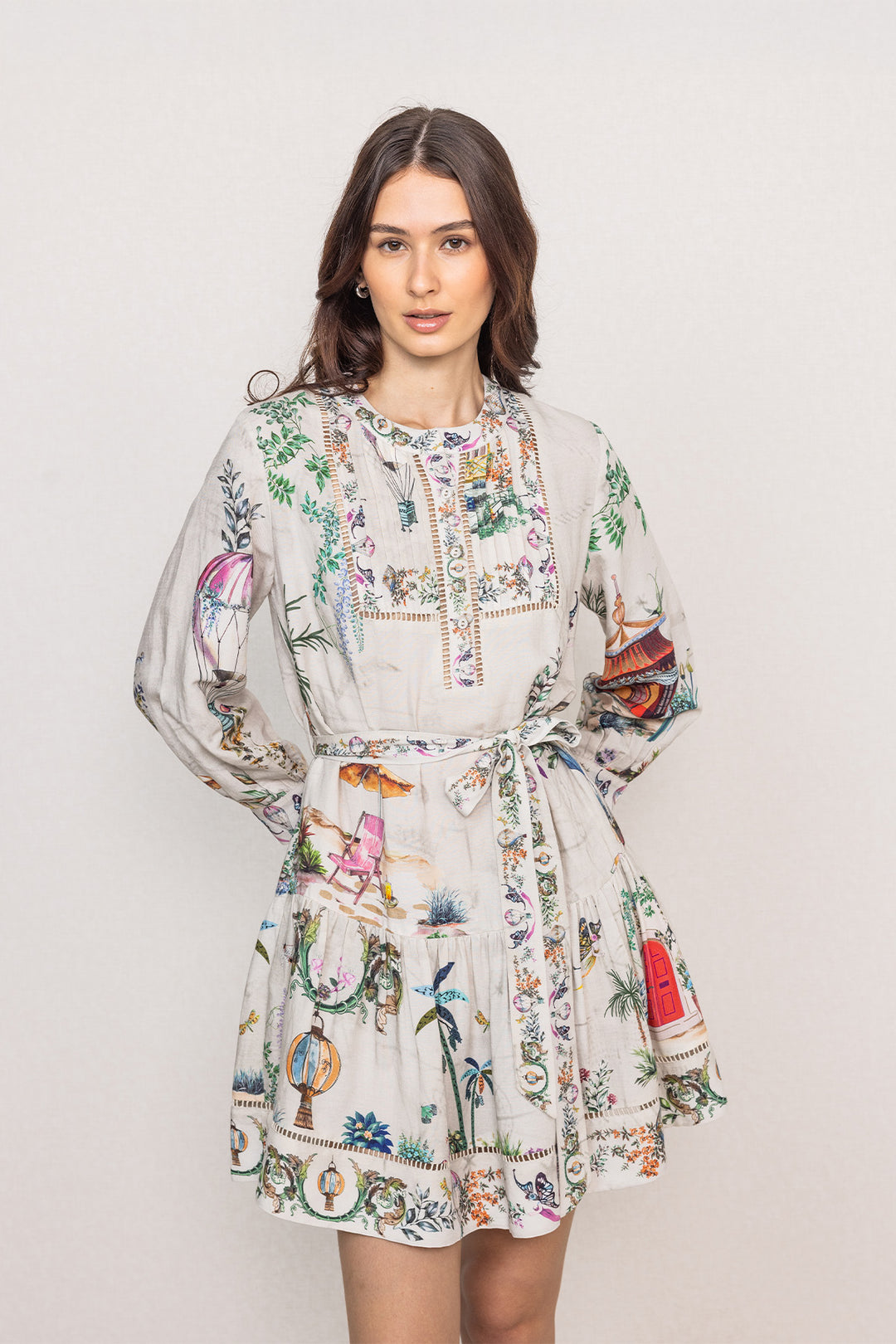 pleated yoke dress Atlantica Yoke Pleated Dress