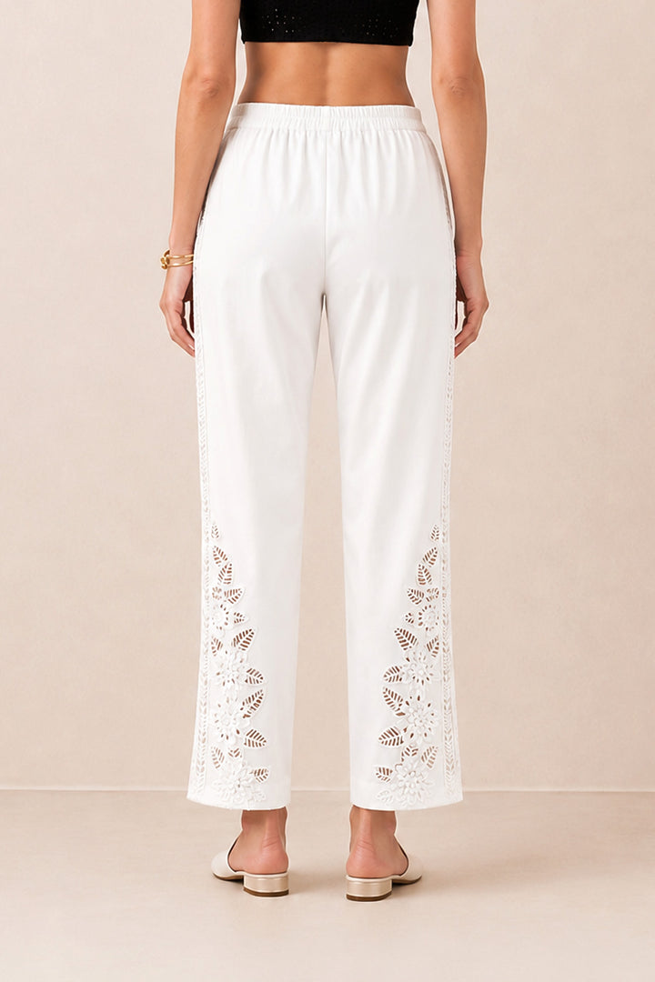 Dalen White Lace Pants