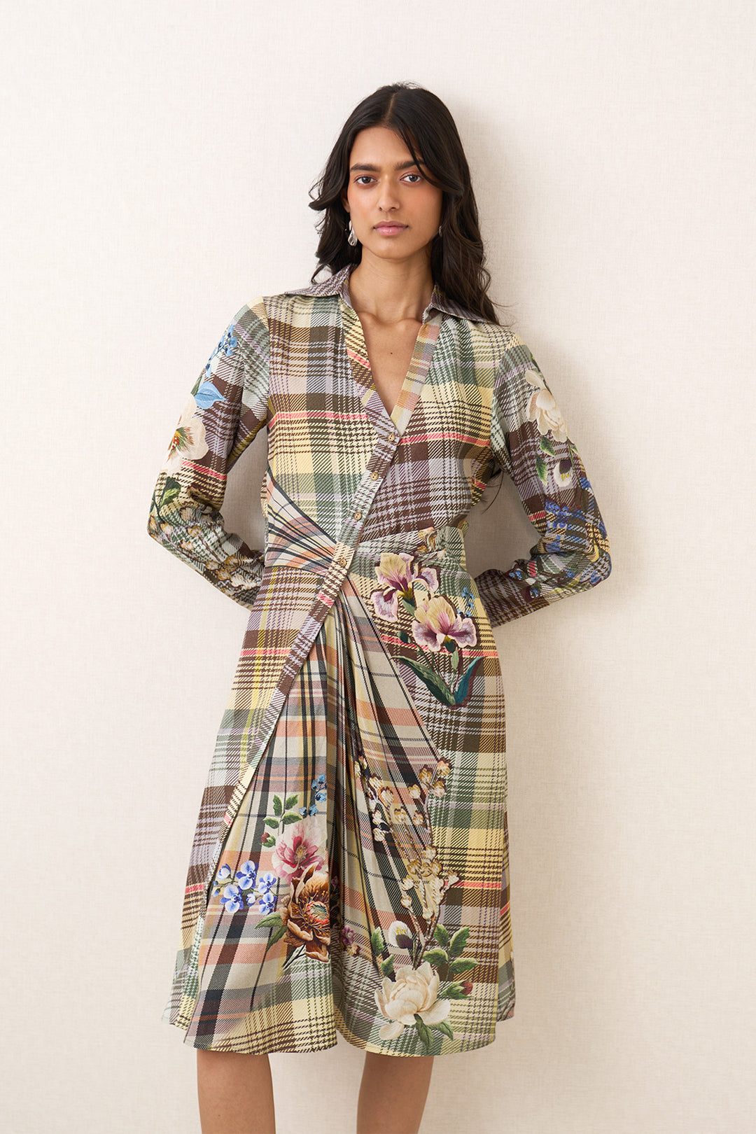 Fiona Overlap Midi Dress