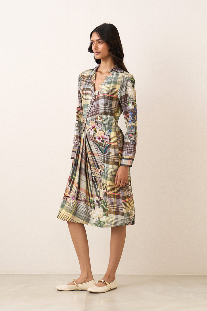 Fiona Overlap Midi Dress