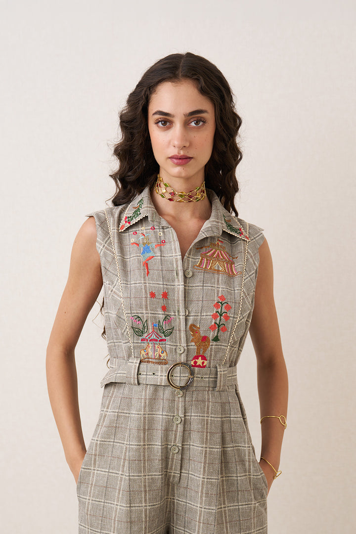 Rosyne Scalop Detail Jumpsuit