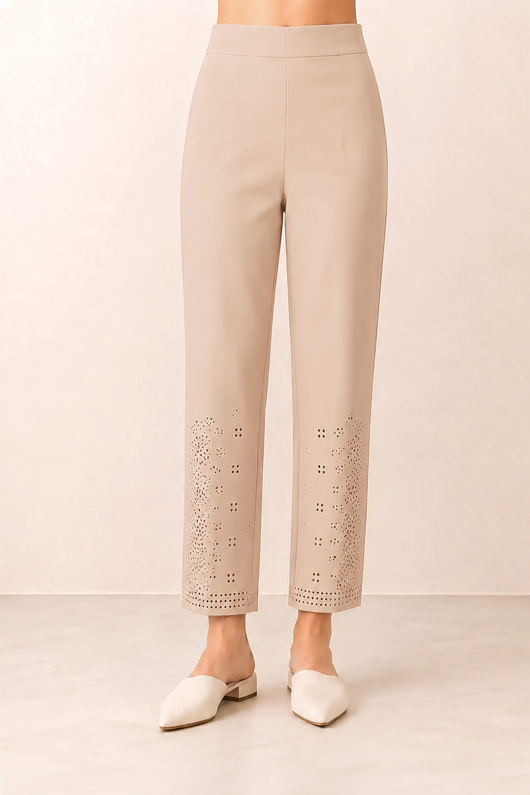Yuna Beige Lace Pants