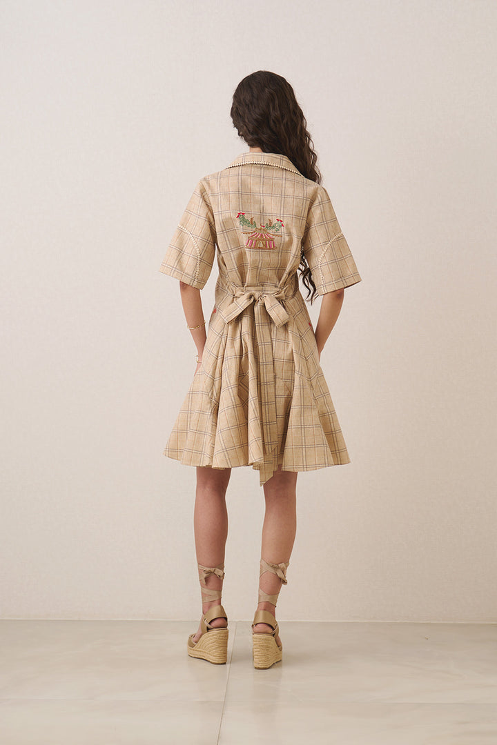 Olivia Collar Flared Dress
