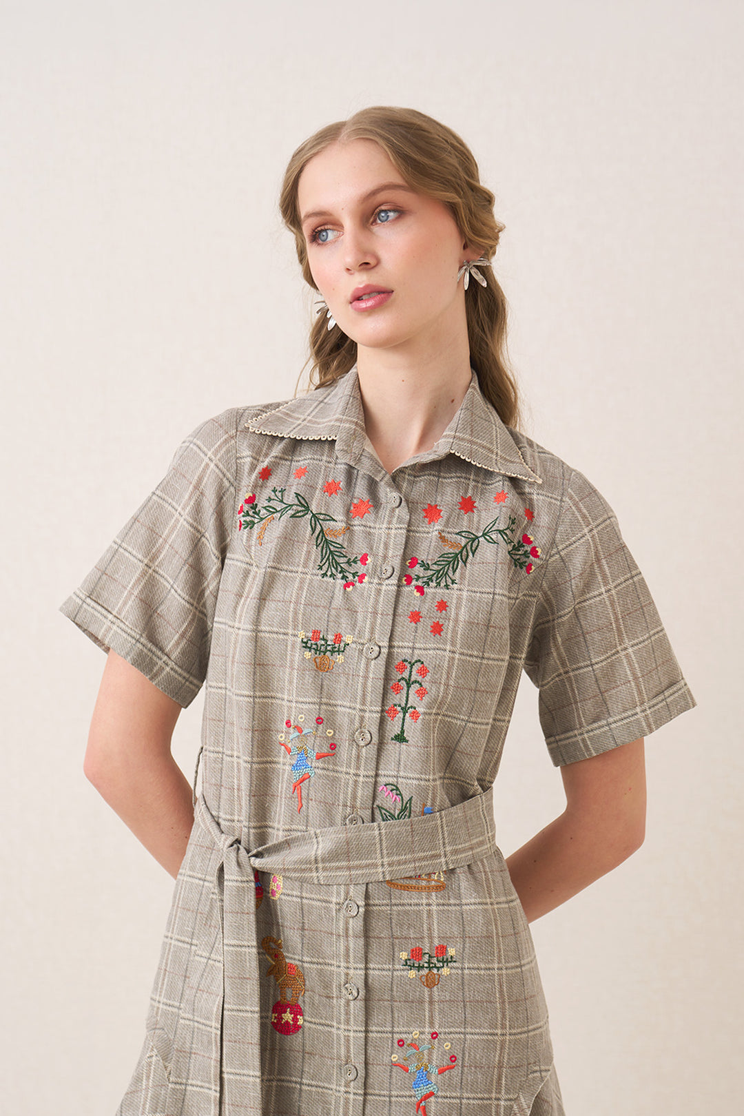 Mira Collared Midi Dress