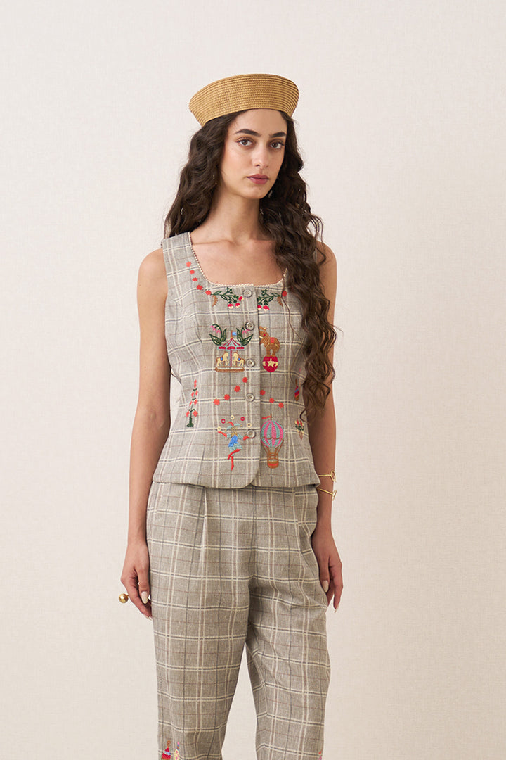 Ira Square Neck Waistcoat