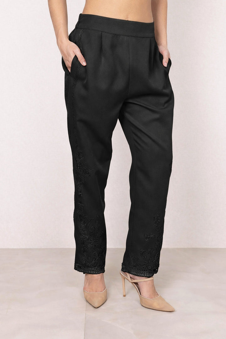 Mae Black Lace Pants