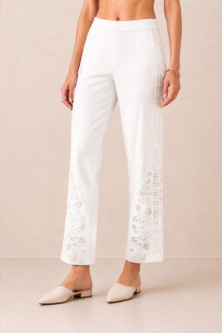 Dalen White Lace Pants