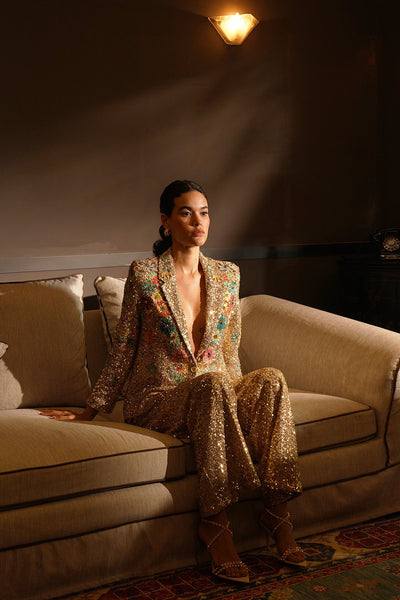 Alish Pekh in Roma 3D Embroidered Sequin Jacket