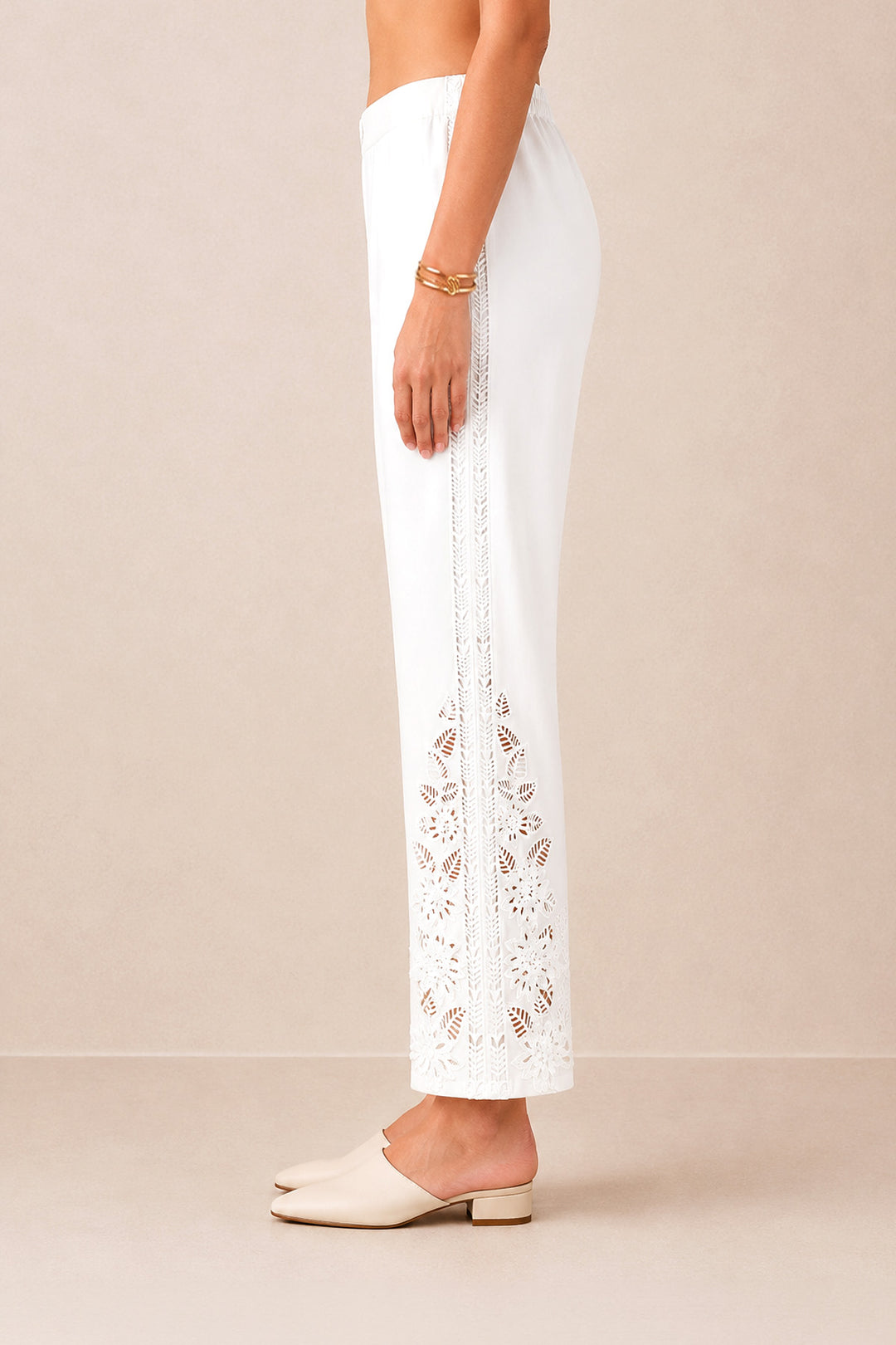 Dalen White Lace Pants