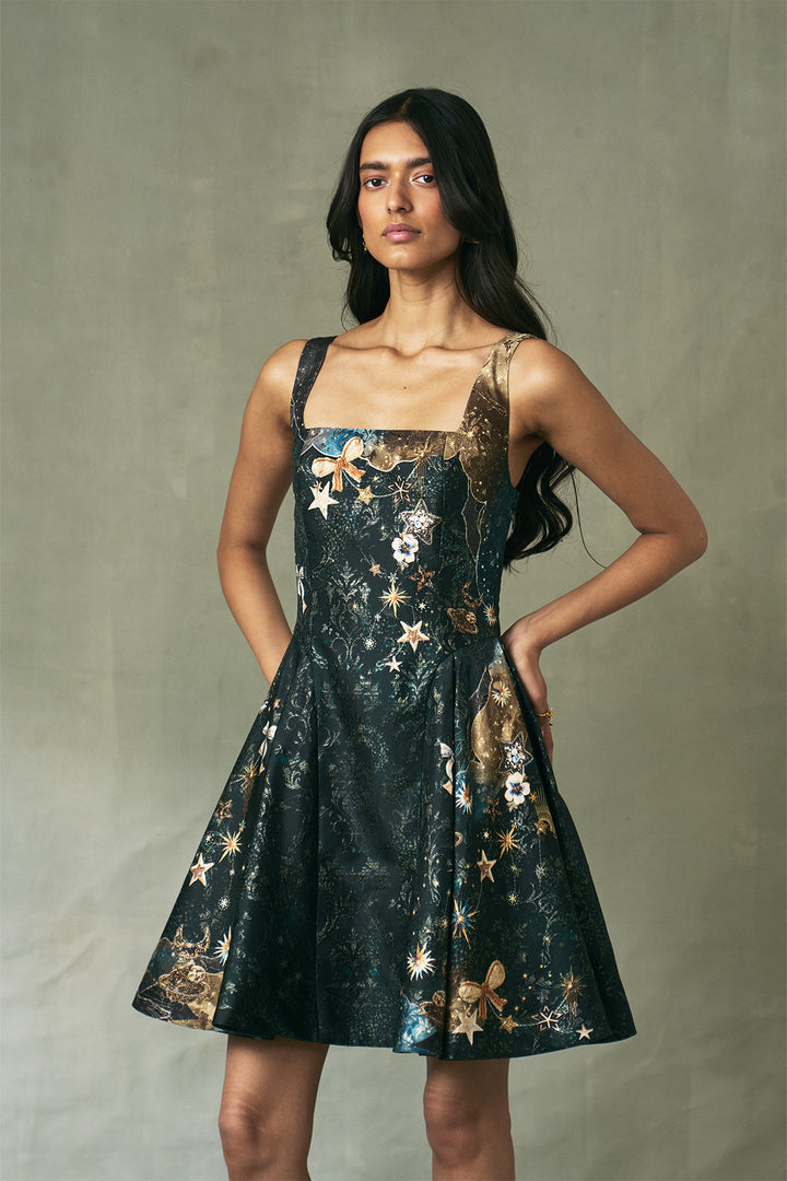 Velina Square Neck Mini Dress