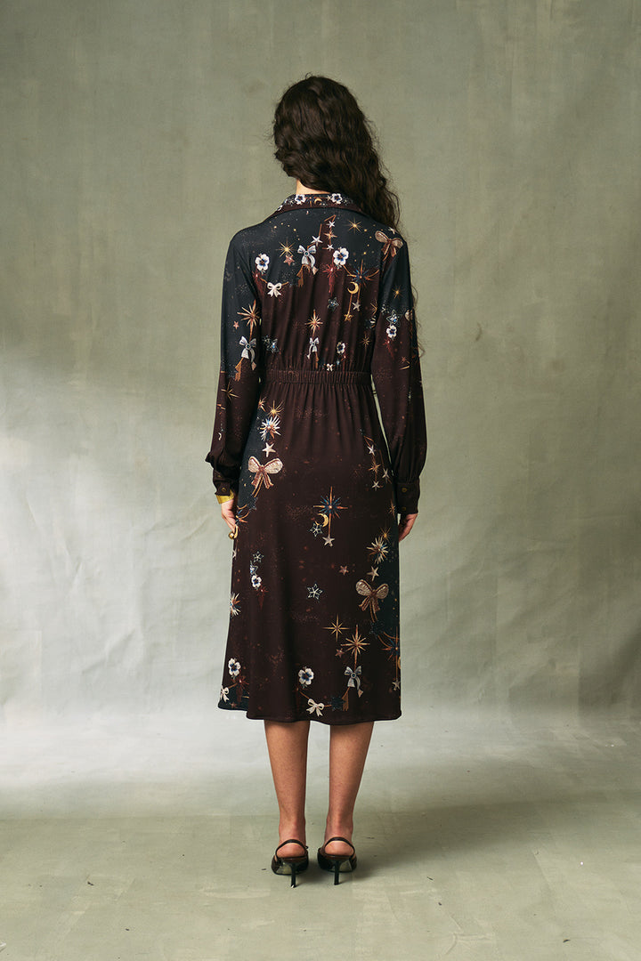 Astrielle Gathered MIDI Dress