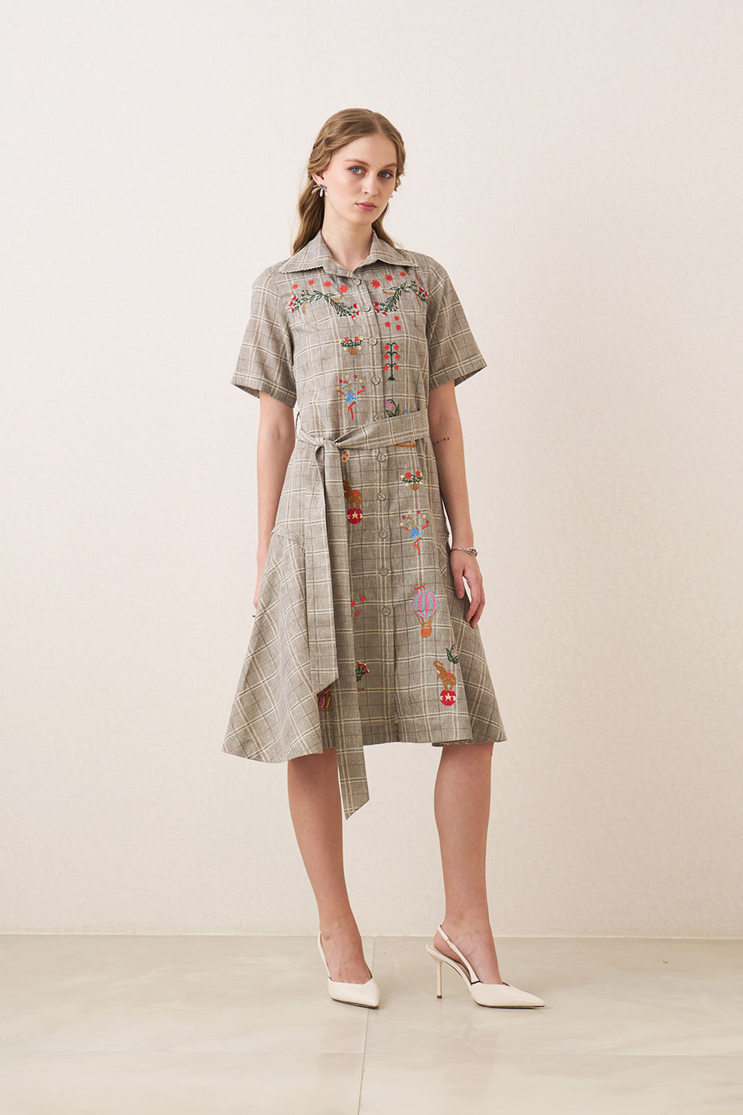 Mira Collared Midi Dress