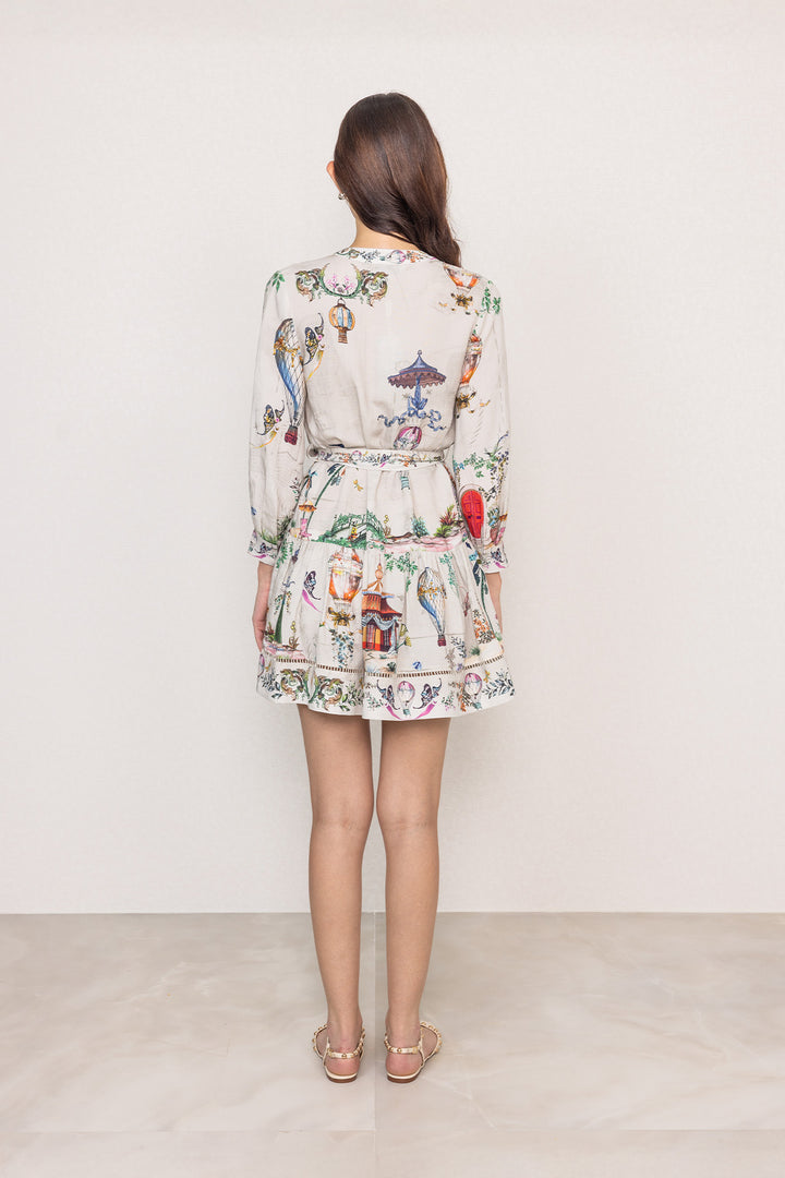 Tern Pleated Yoke Mini Dress