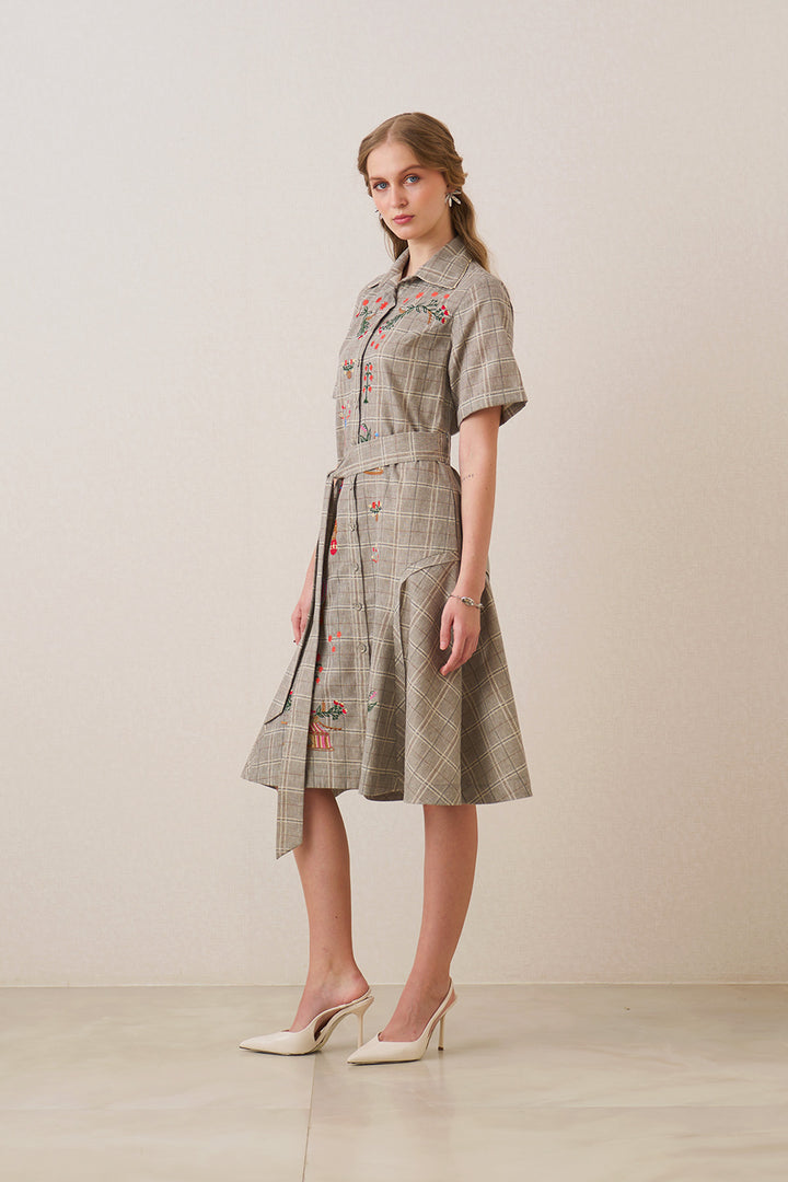 Mira Collared Midi Dress
