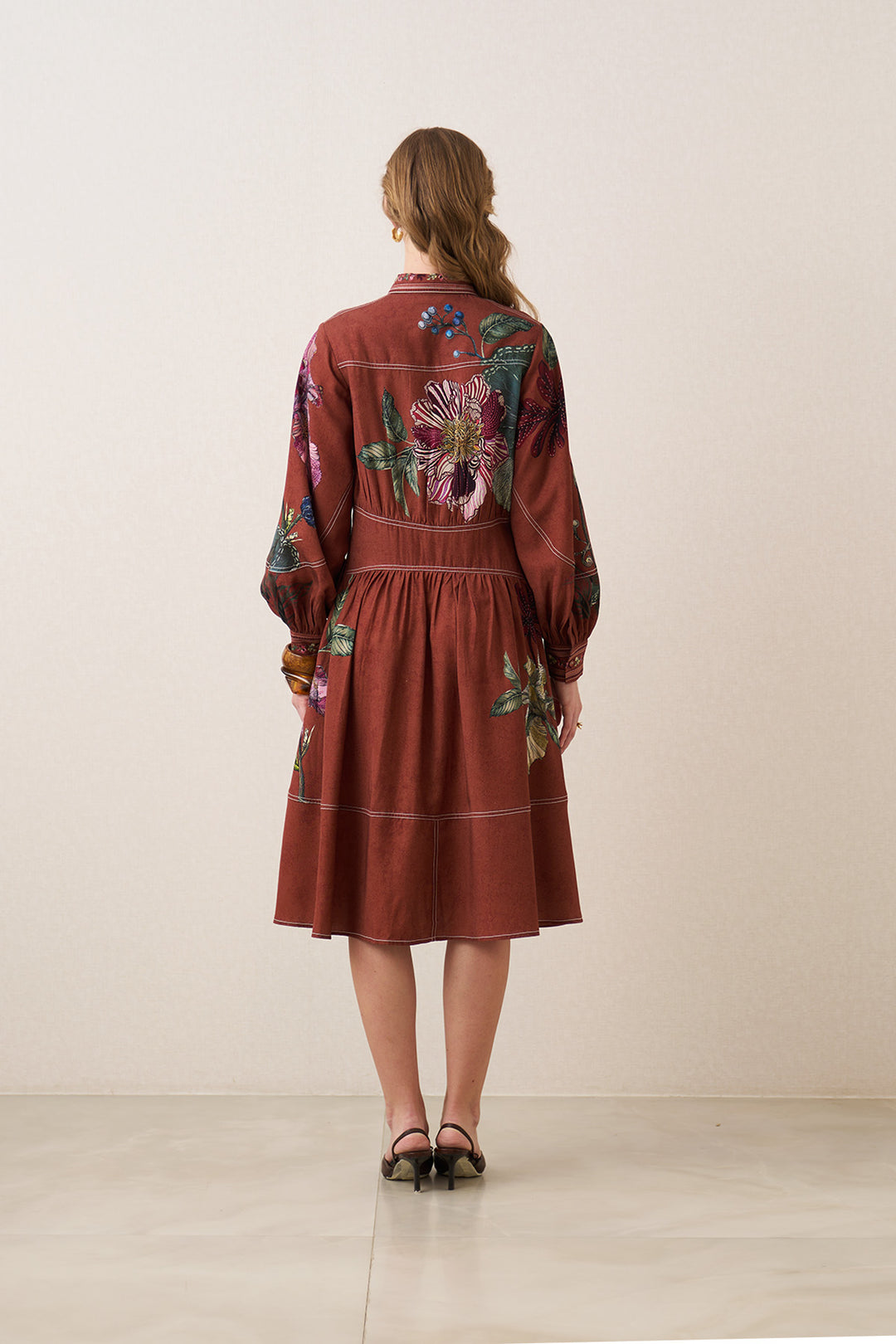 Hollis Wrap Tie Midi Dress