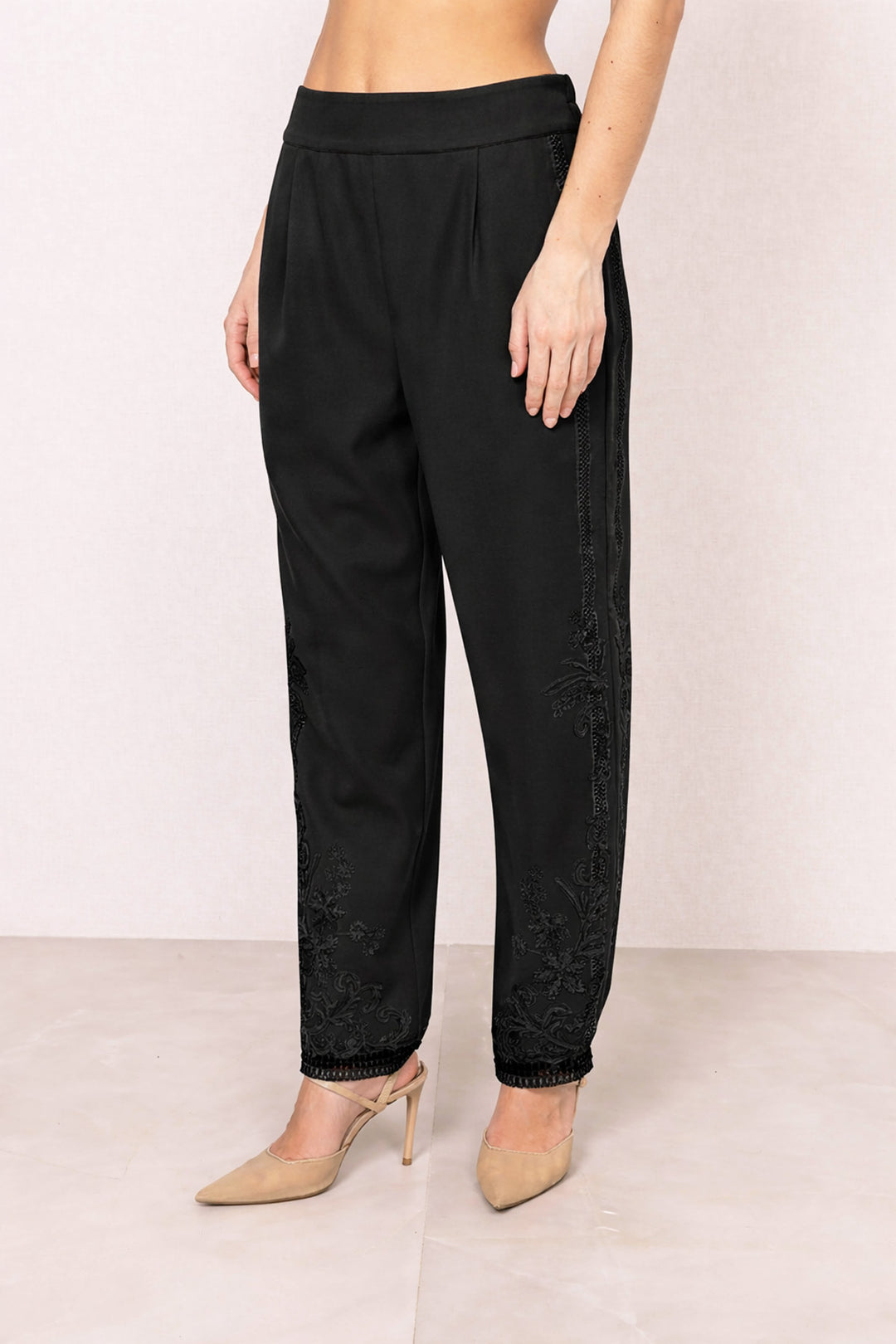 Mae Black Lace Pants