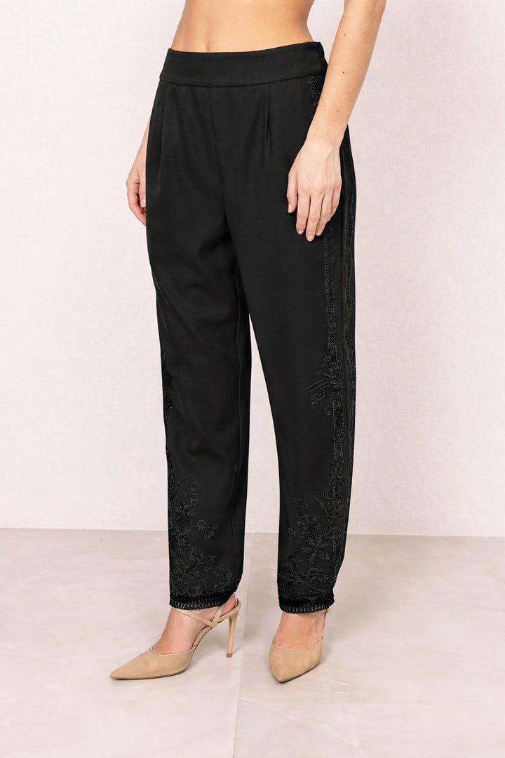Mae Black Lace Pants