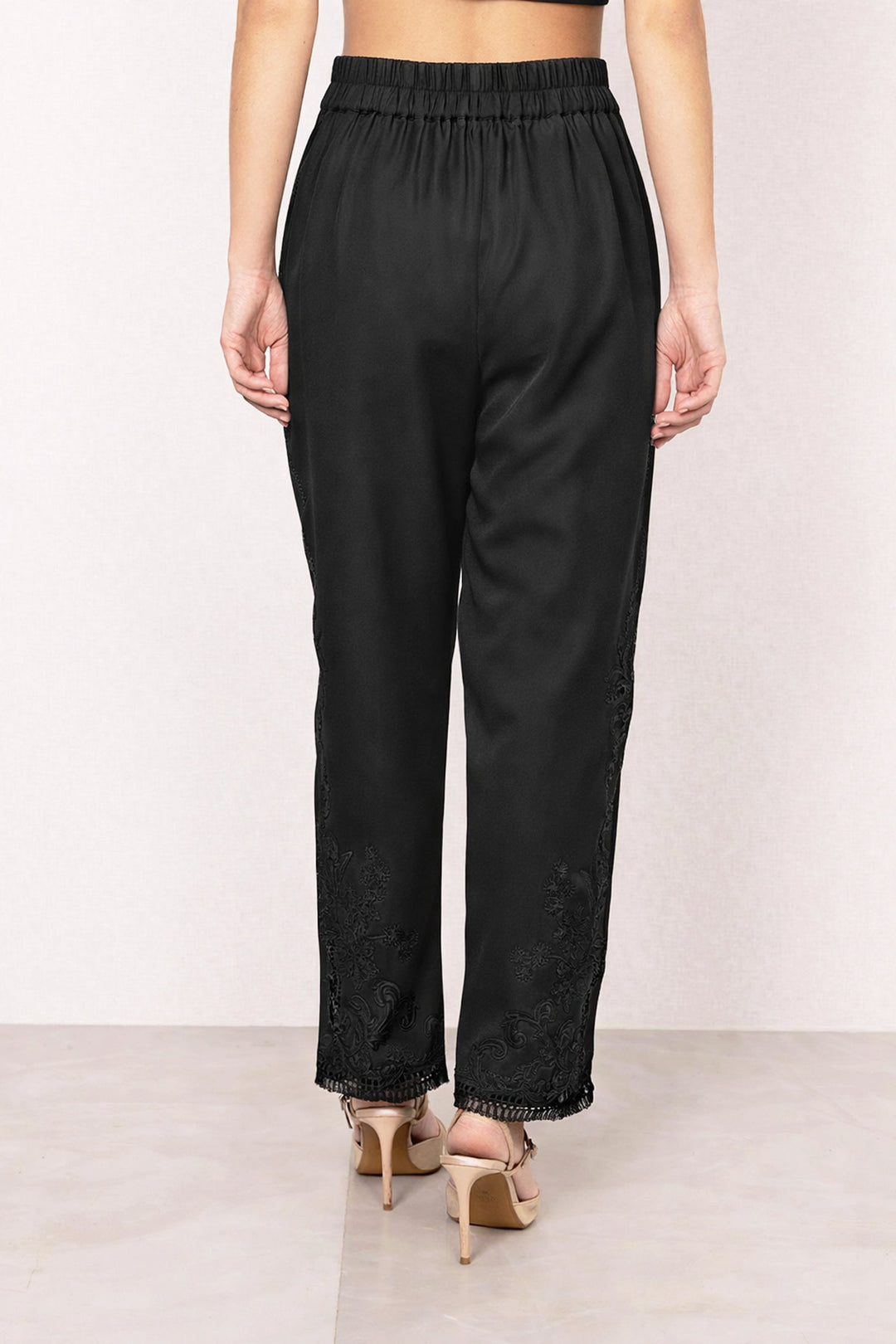 Mae Black Lace Pants