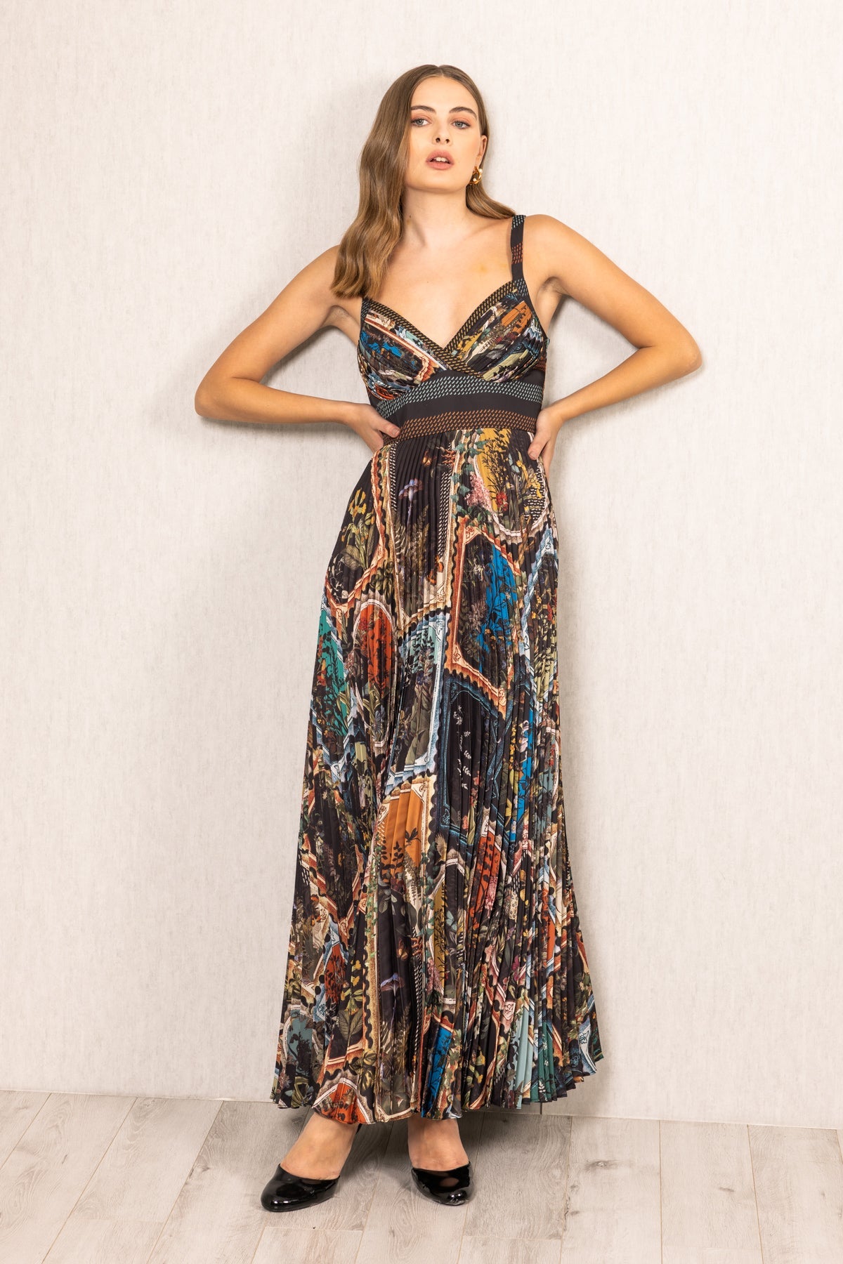 Everly Pleated Maxi Dress